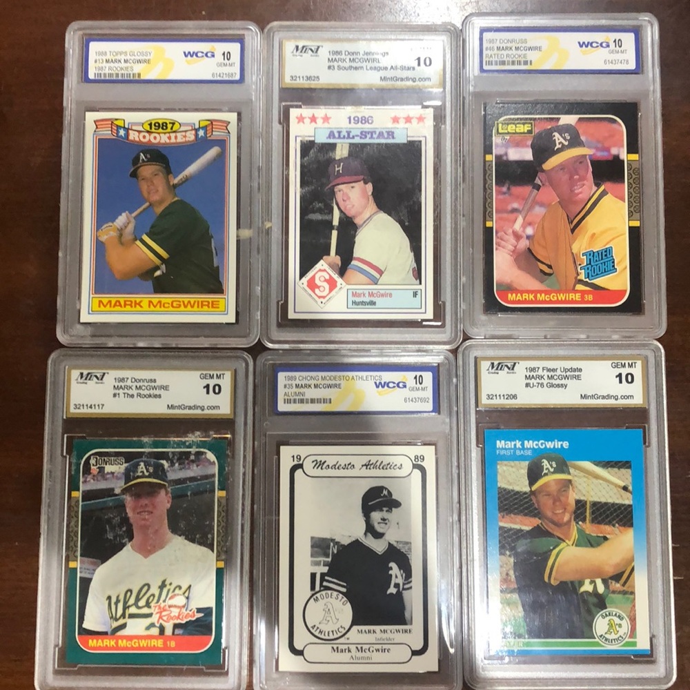 Mark McGwire rookie card collection